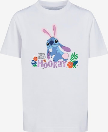 Maglietta 'Lilo And Stitch - Hippity Hoop Stitch' di ABSOLUTE CULT in bianco: frontale
