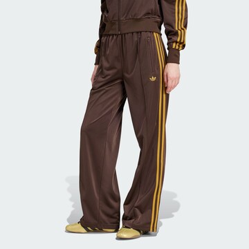 ADIDAS ORIGINALS Wide leg Workout Pants 'Adicolor Classic Firebird' in Brown: front