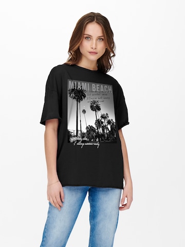 ONLY T-shirt 'ONLLUCY' i svart: framsida