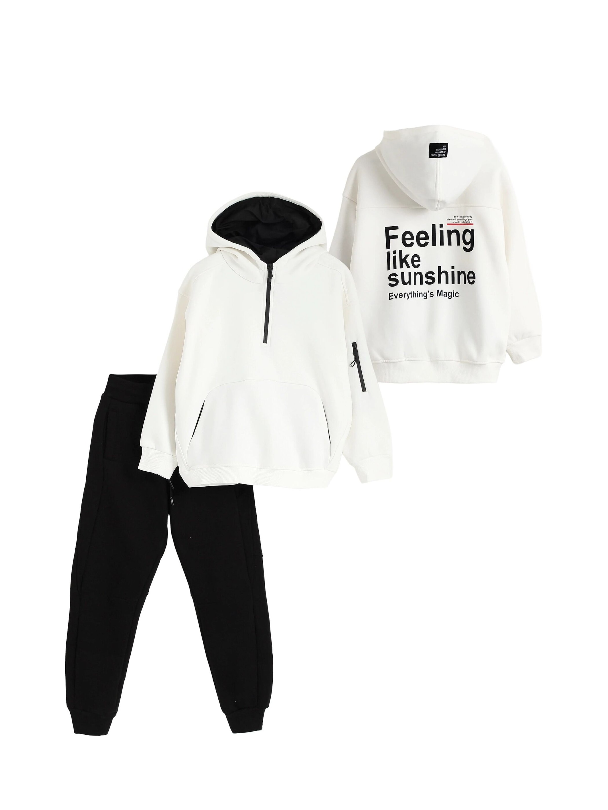 Survêtement Solang en blanc : devant