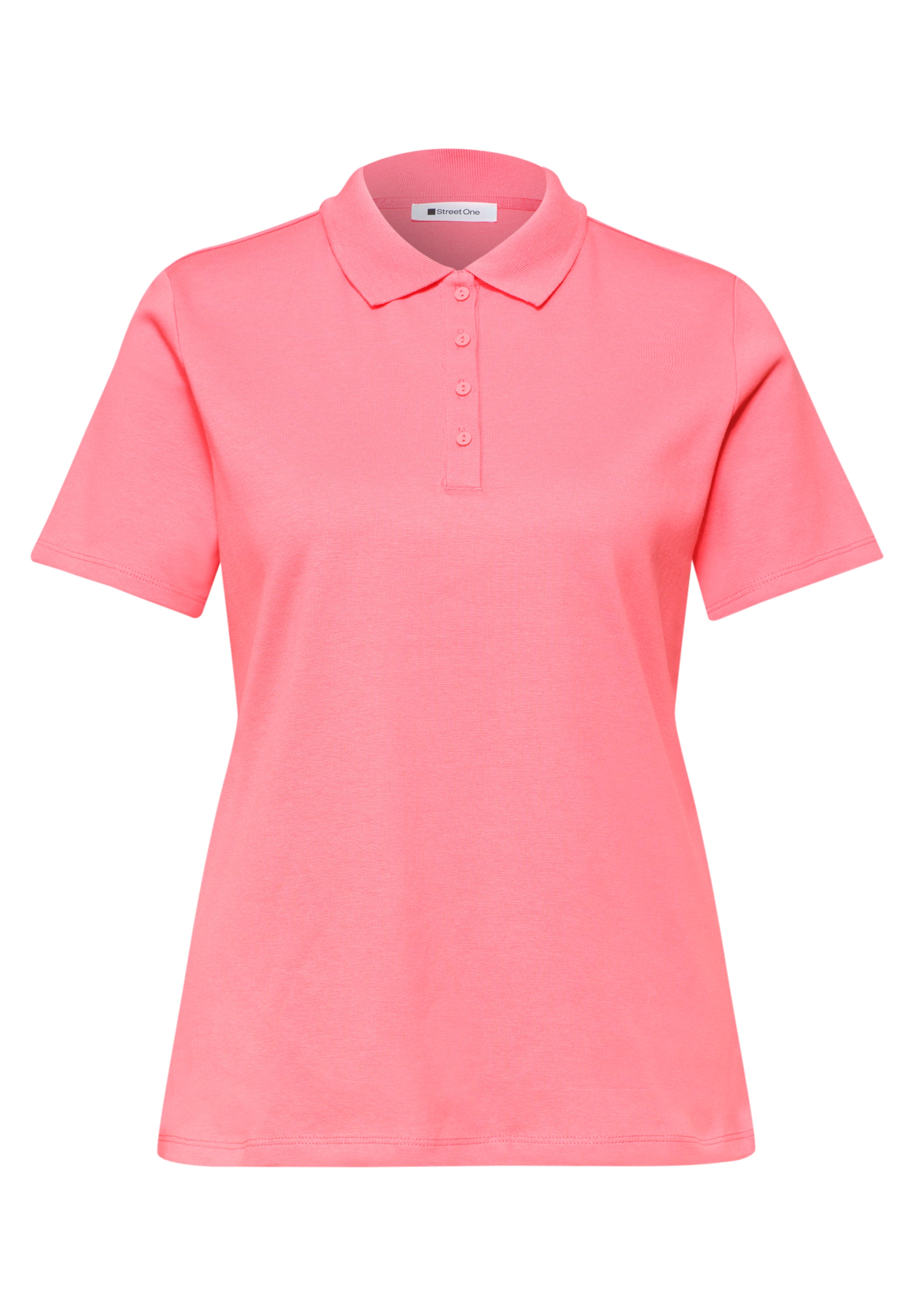 STREET ONE Poloshirt in Pink: Vorderseite