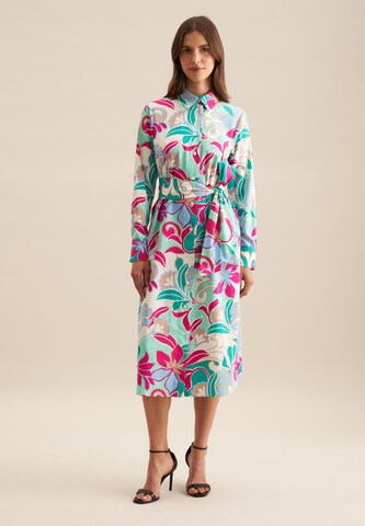 SEIDENSTICKER Blousejurk 'Schwarze Rose' in Blauw: voorkant