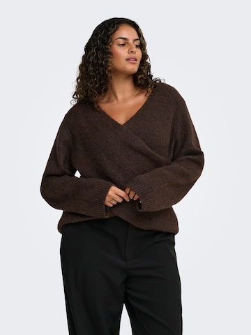 ONLY Carmakoma Pullover 'MAGGIE' in Braun: Vorderseite