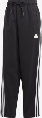 ADIDAS SPORTSWEAR - Loosefit Calças de desporto 'Future Icons 3-Stripes' em preto: frente