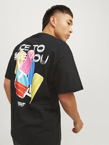 JACK & JONES - Camiseta 'Jorfrutti' en negro: frente