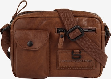 Spikes & Sparrow - Bolso de hombro 'CROSS BODY' en marrón: frente