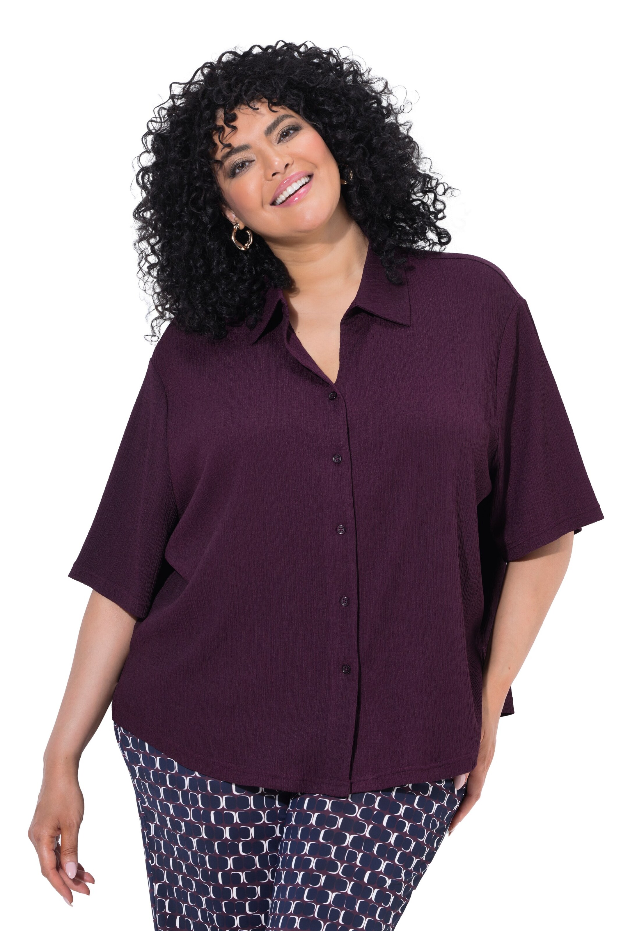 Ulla Popken Bluse in Lila: Vorderseite