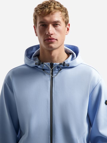 No Excess Zip-Up Hoodie in Blue