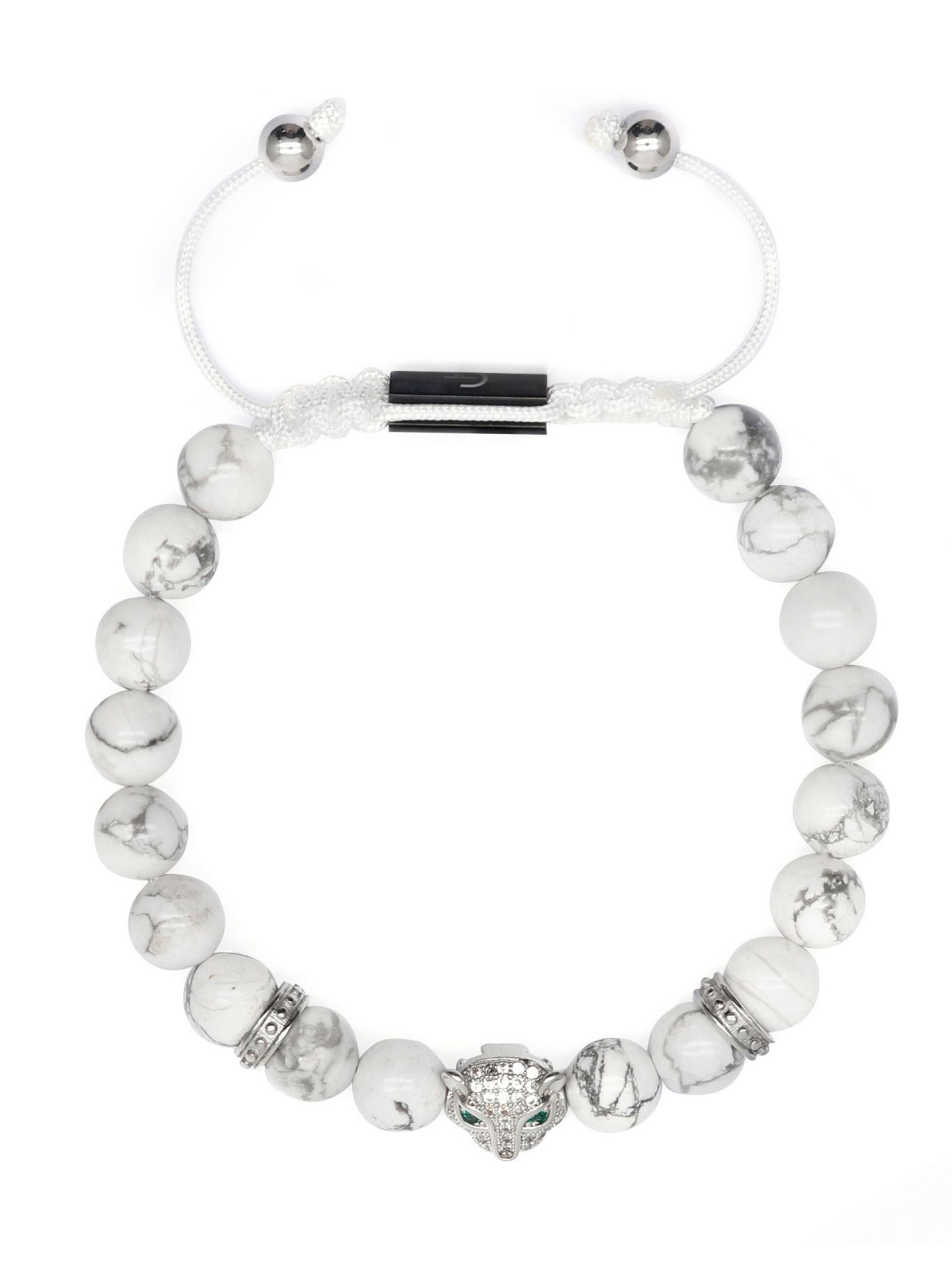 GT Collection Armband 'Leopard Head' in Wit