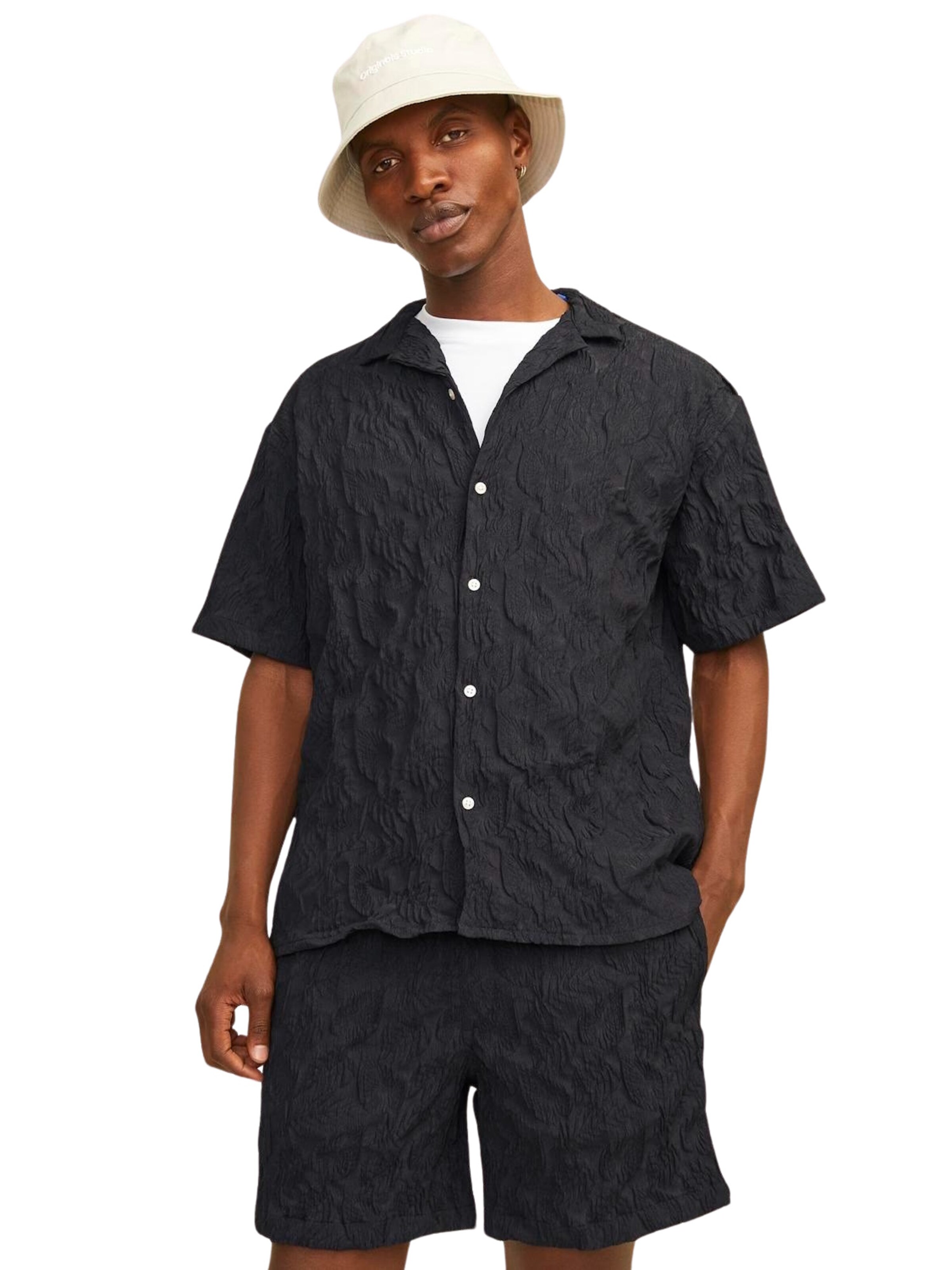 Fit confort Chemise 'Jeff' JACK & JONES en noir : devant
