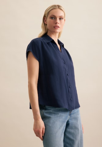 SEIDENSTICKER Blouse 'Schwarze Rose' in Blauw