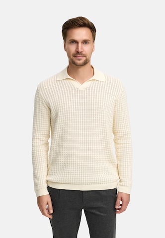 JEFF Sweater 'JFLane' in White: front
