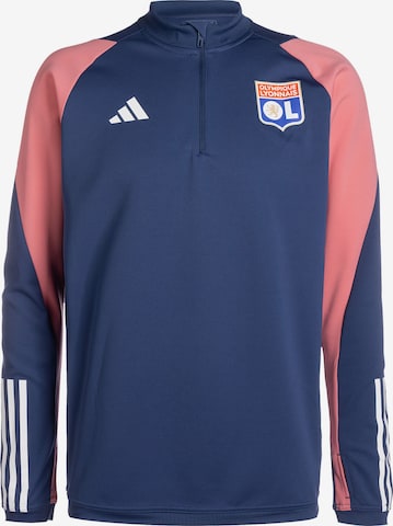 ADIDAS PERFORMANCE - Sweatshirt de desporto 'Olympique Lyon' em azul: frente
