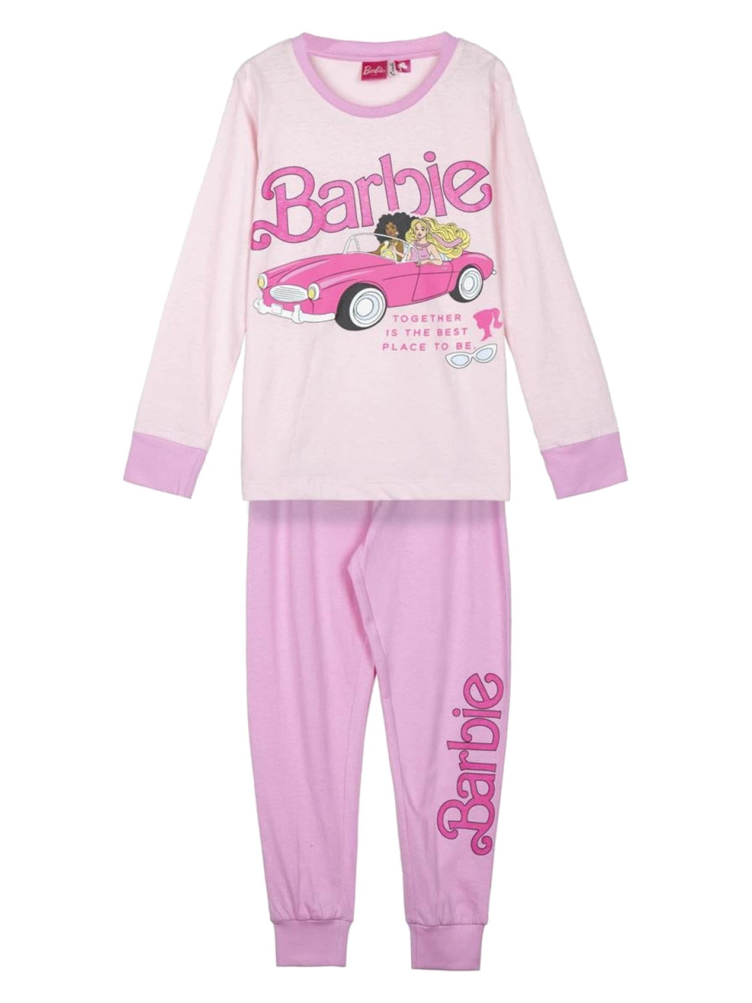 BARBIE Pajamas 'Barbie Pyjama Meisjes 100% Katoen Roze' in Pink: front