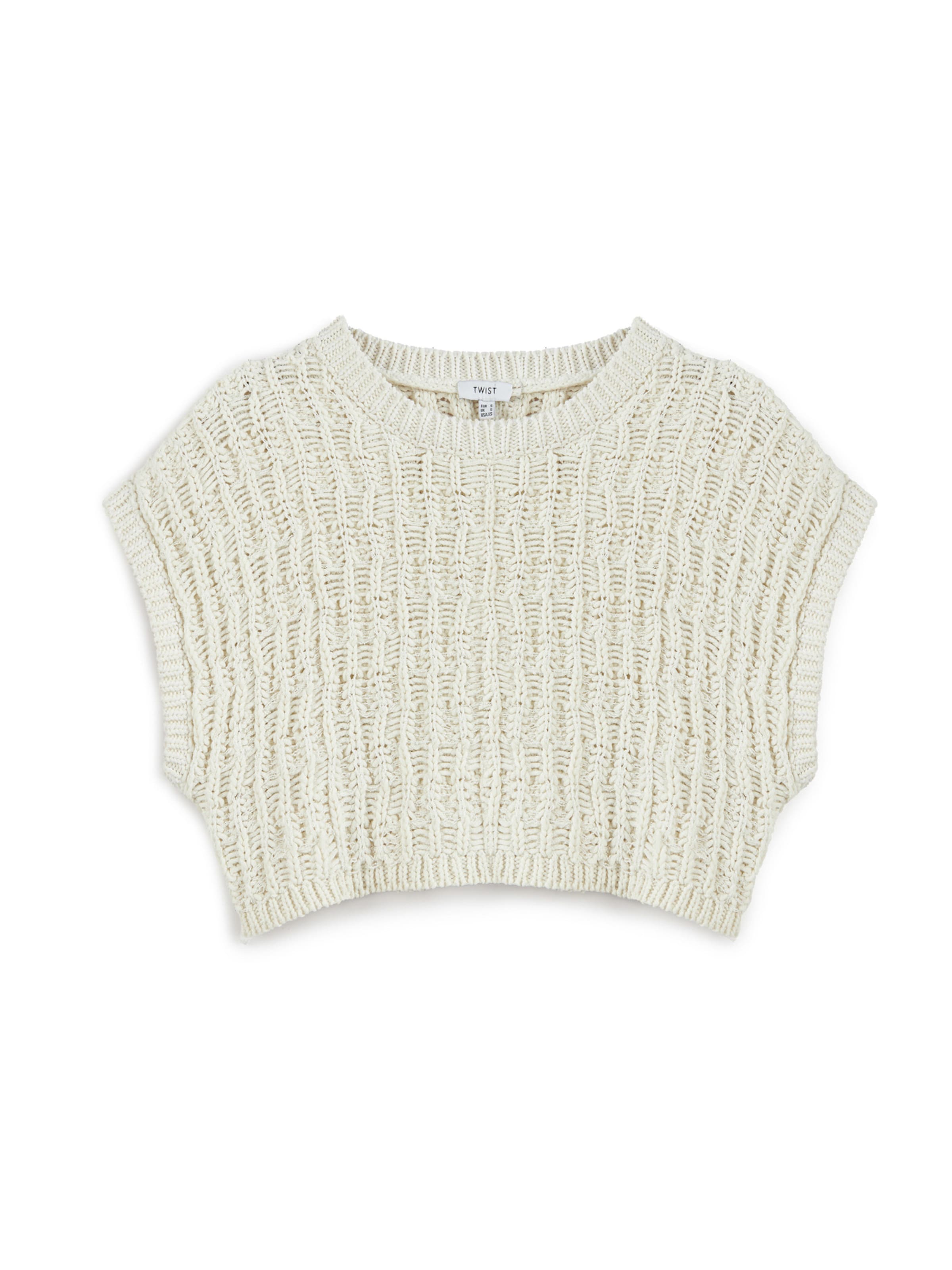 Twist Pullover in Weiß: Vorderseite