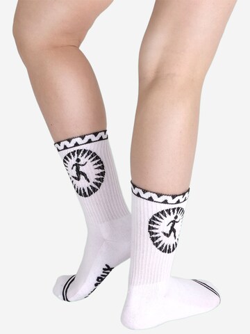 UNABUX Socken 'Touchdown' in Weiß