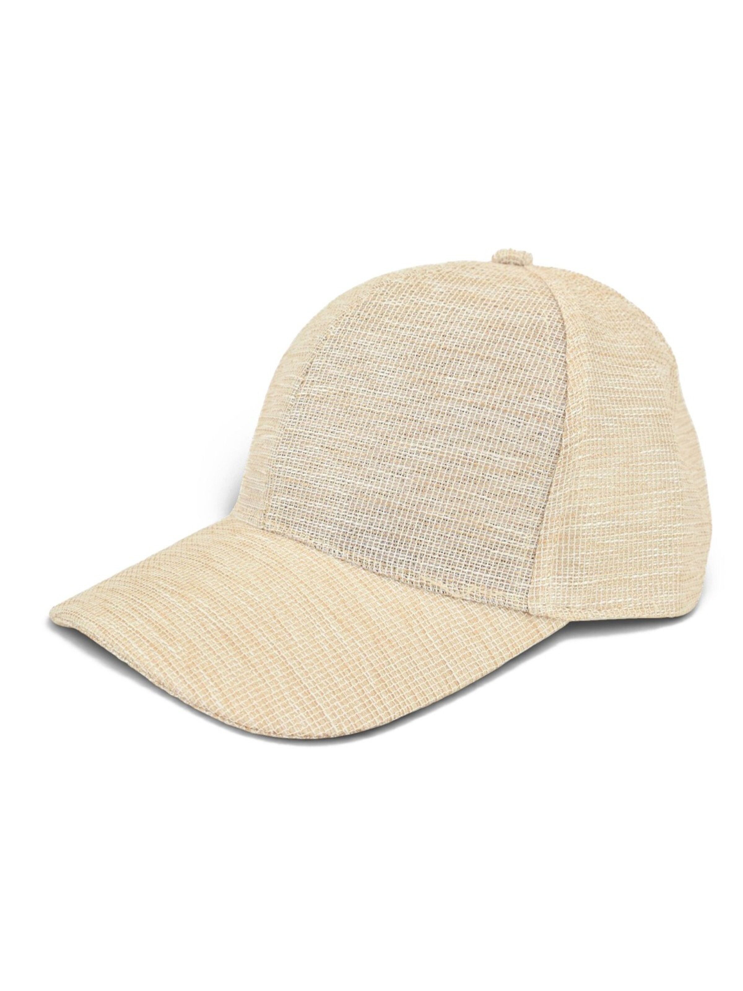 styleBREAKER Cap 'Baseball Cap Baumwolle Meliert mit Glitzer'‌‌‌‌‌‌‌‌‌ in 54-64 in beigemeliert, Produktansicht