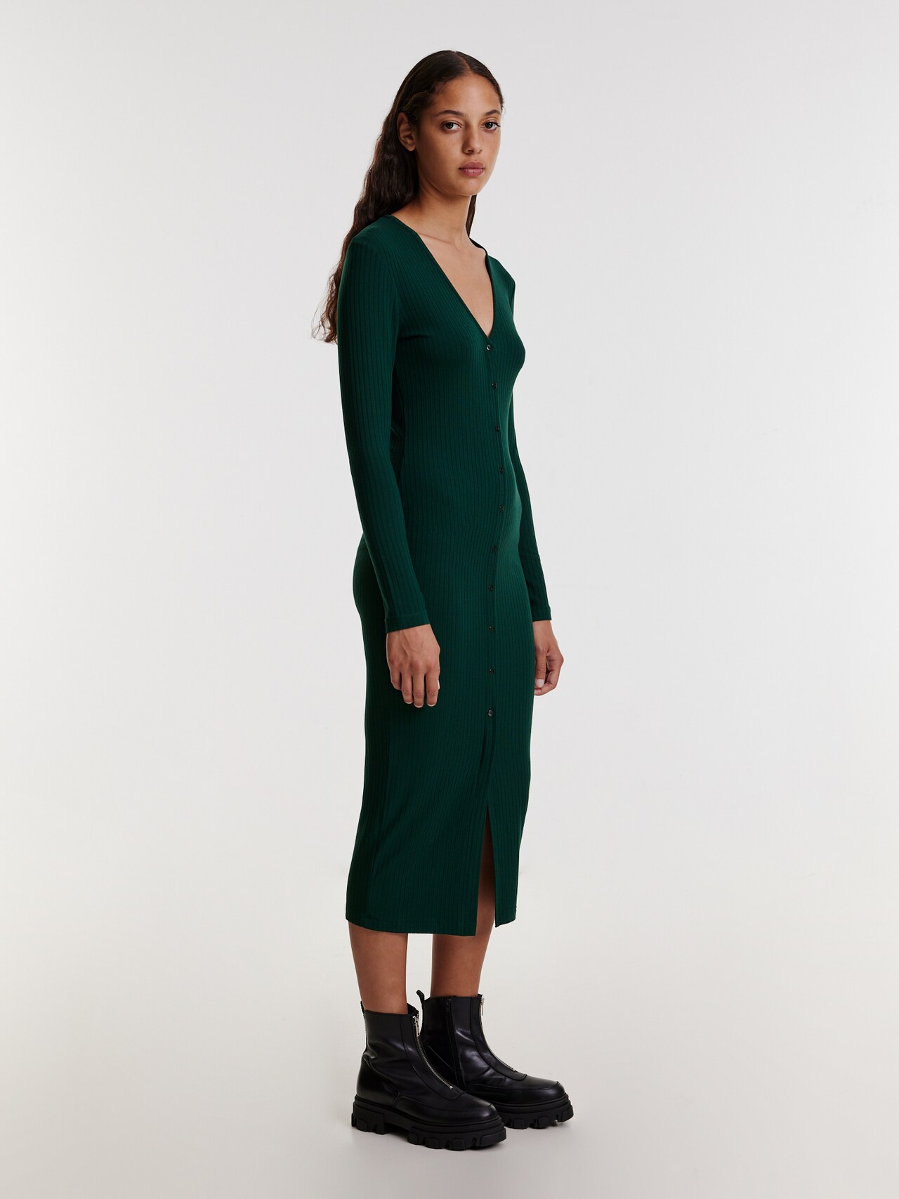 EDITED Producten Jurk 'Lacie' Donkergroen