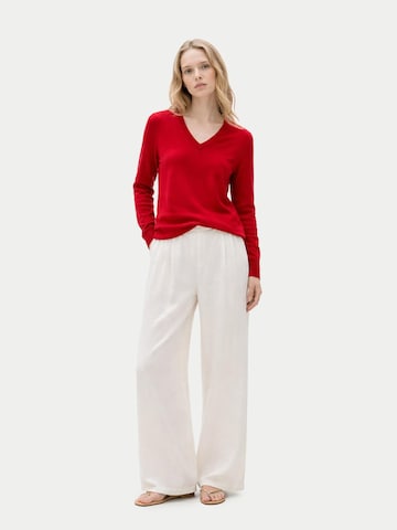 GOBI Cashmere Tröja 'Women's Timeless Cashmere V-Neck Sweater' i röd