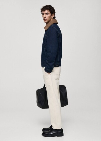 MANGO MAN Between-Season Jacket 'Arrow' in Blue
