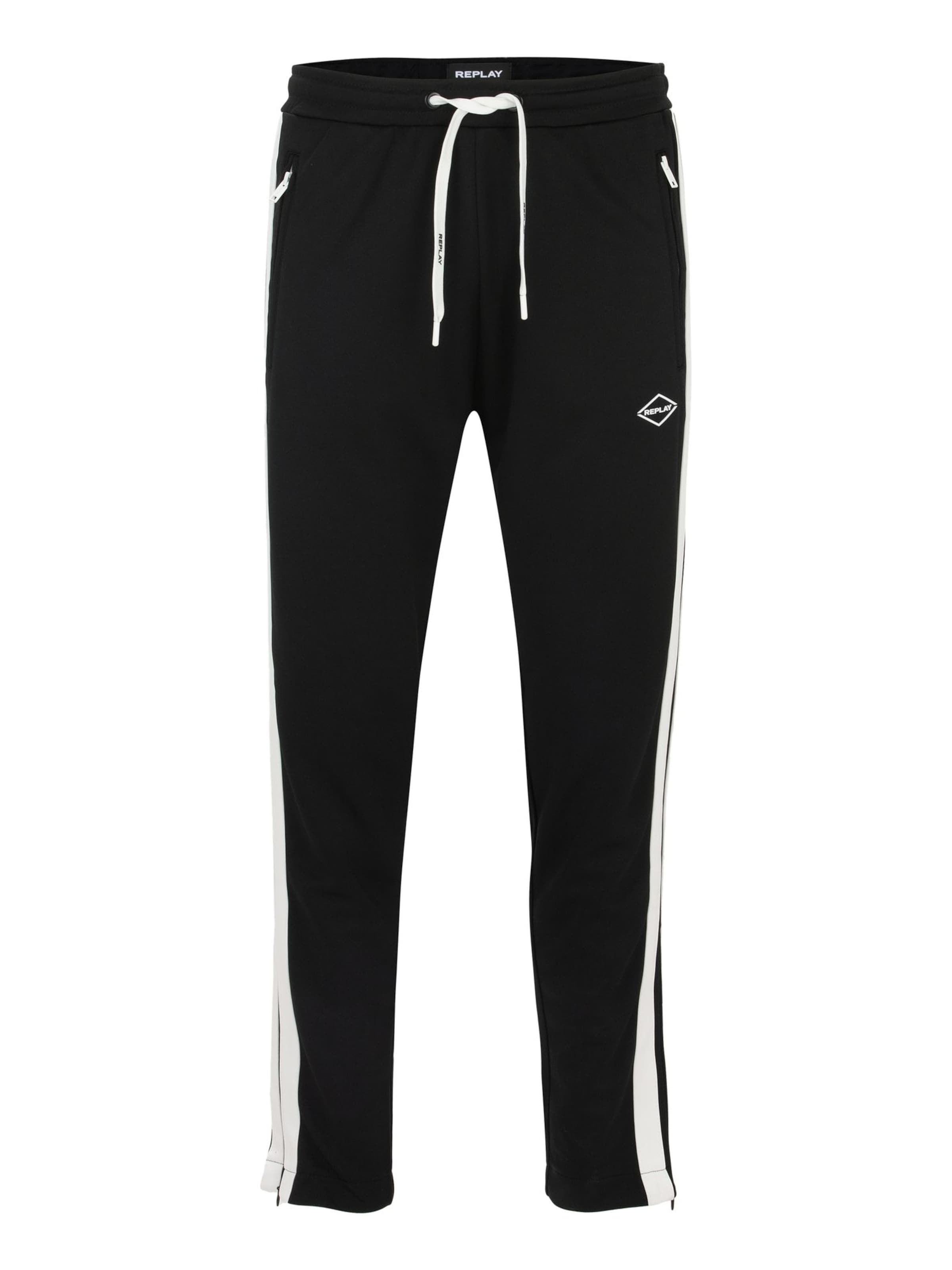 REPLAY Trousers 'Tech' in Black: front