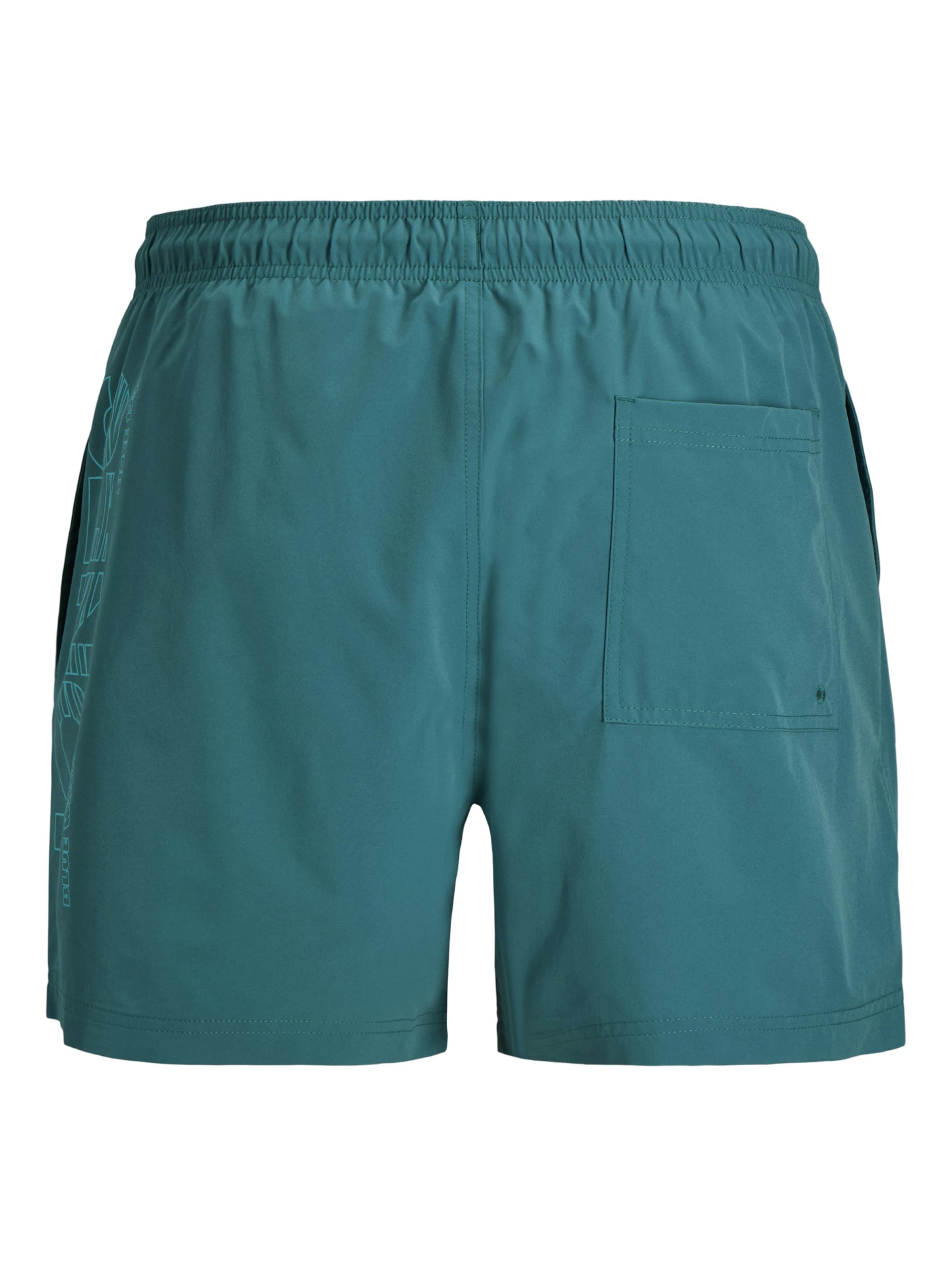 JACK & JONES Swimming shorts 'Jack & Jones Heren Zwemshort JPSTMAUI WAVE Logo Effen' in Green