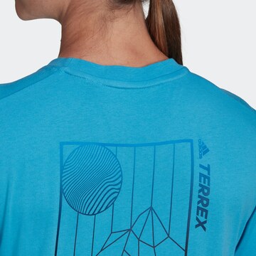 ADIDAS TERREX Funkcionalna majica 'Mountain Fun' | modra barva