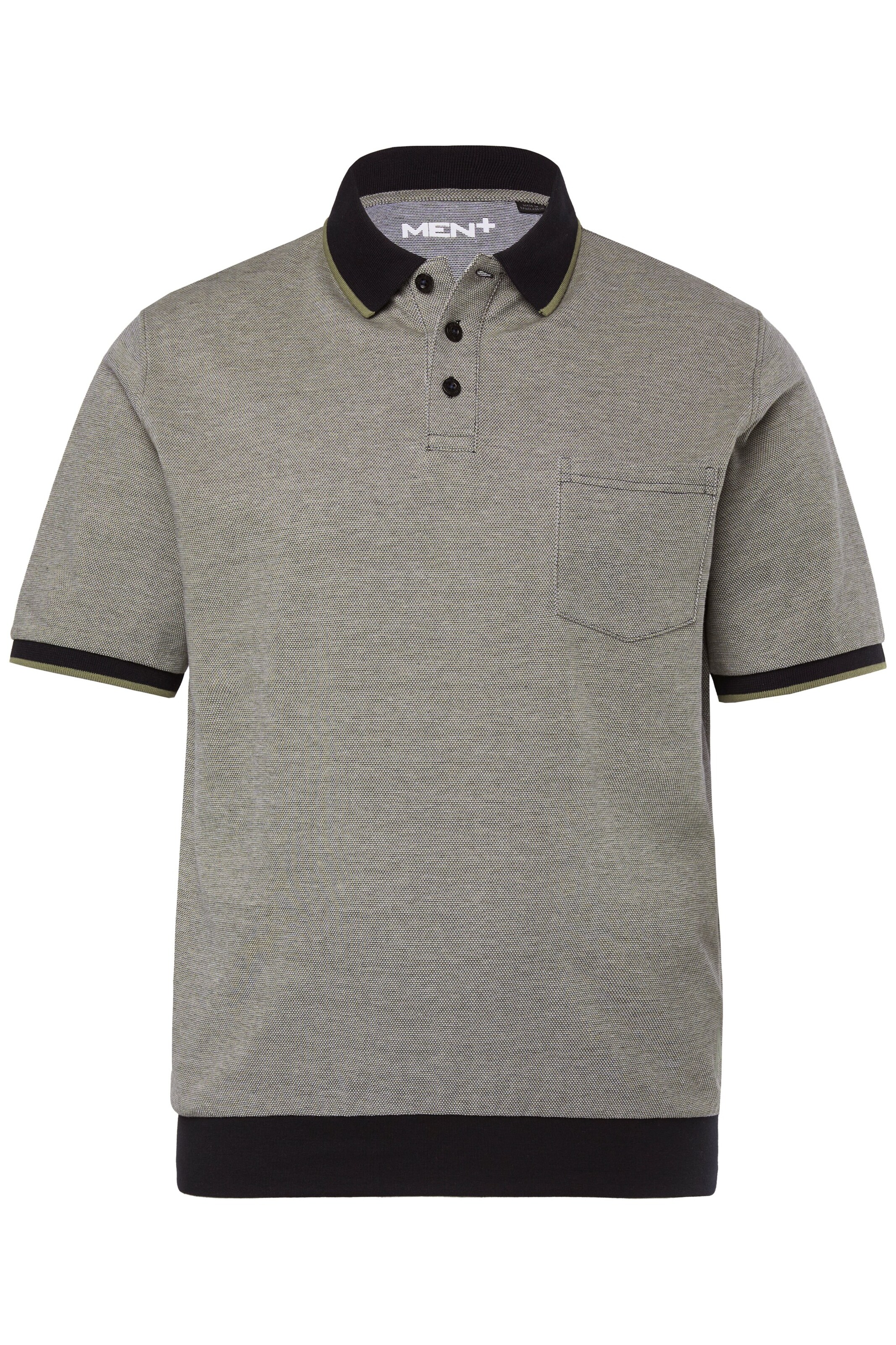 Men Plus Shirt in Grey: front