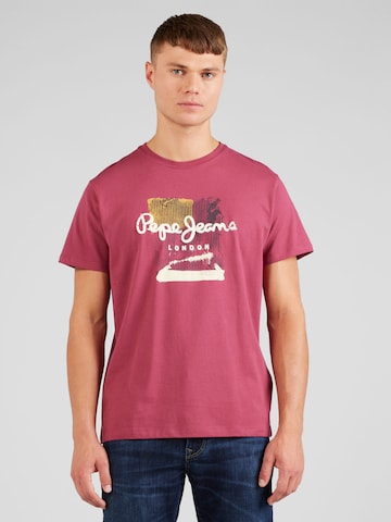 Pepe Jeans - Camiseta 'MELBOURNE' en lila: frente