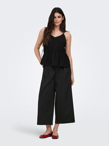 Wide Leg Pantalon à pince 'ONLTanny' ONLY en noir