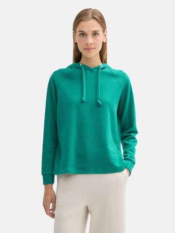 TOM TAILOR DENIM Sweatshirt in Groen: voorkant