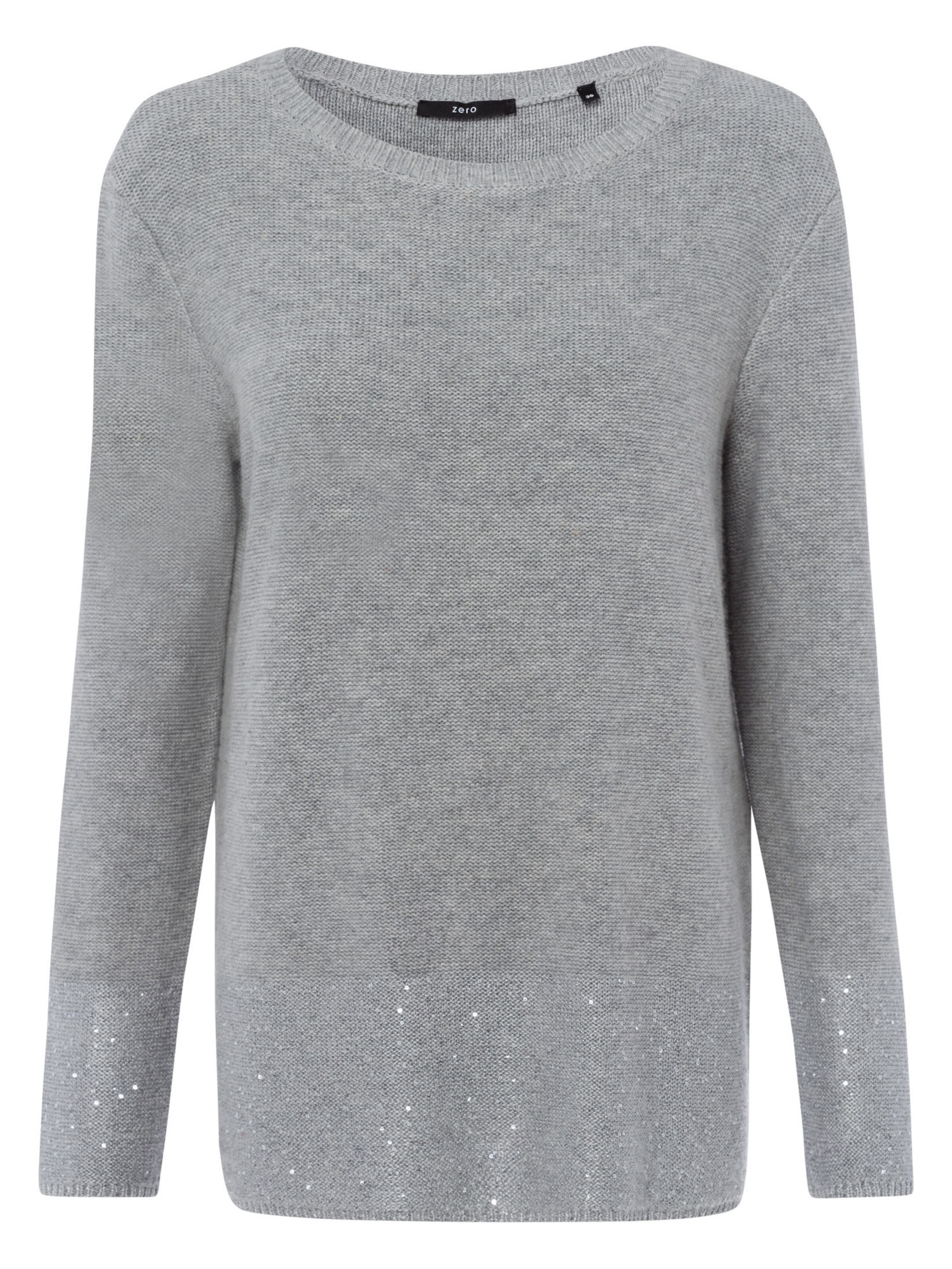 Frauen Pullover & Strick zero Pullover mit Pailetten in Stone - XF67729 Frauen Pullover & Strick zero Pullover mit Pailetten in Stone - XF67729