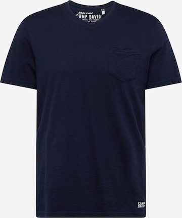 CAMP DAVID T-shirt i blå: framsida