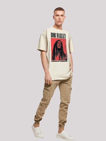 T-Shirt 'Bob Marley Songs Of Freedom Reggae Music' F4NT4STIC en beige