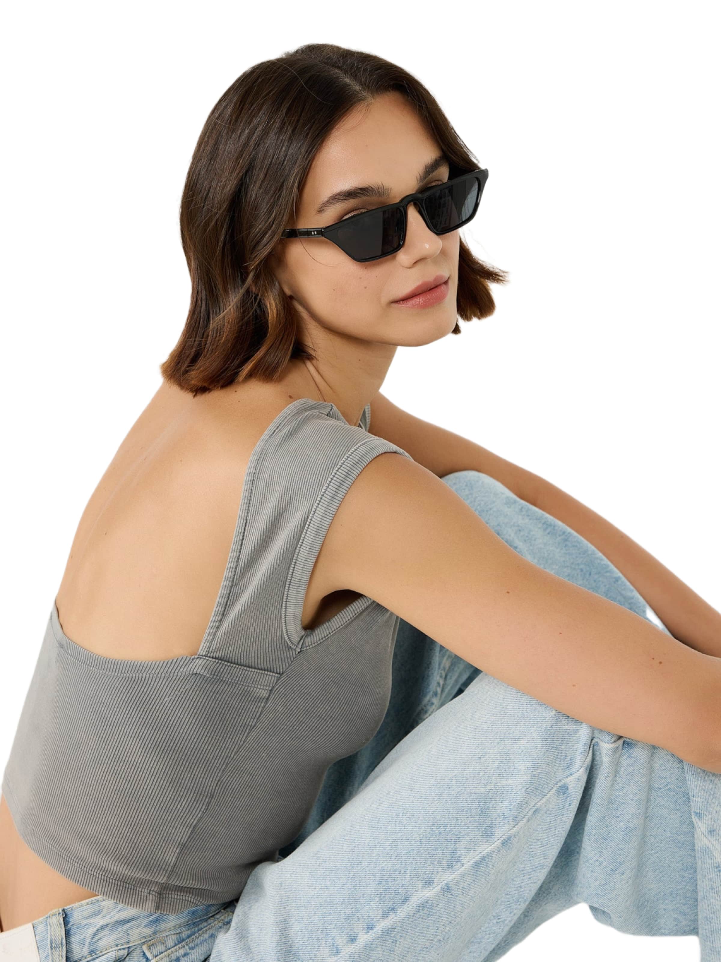 No Matter What Top in Grey