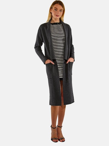 TOOche Knitted Coat in Grey: front