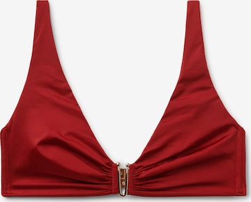 CALZEDONIA Bikinitop 'Shiny Satin' in Rot: Vorderseite