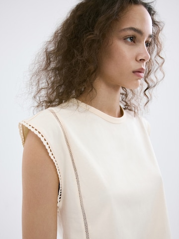 MANGO T-shirt 'MAREA' i beige