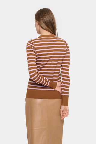 SAINT TROPEZ Pullover 'Fikam' in Braun