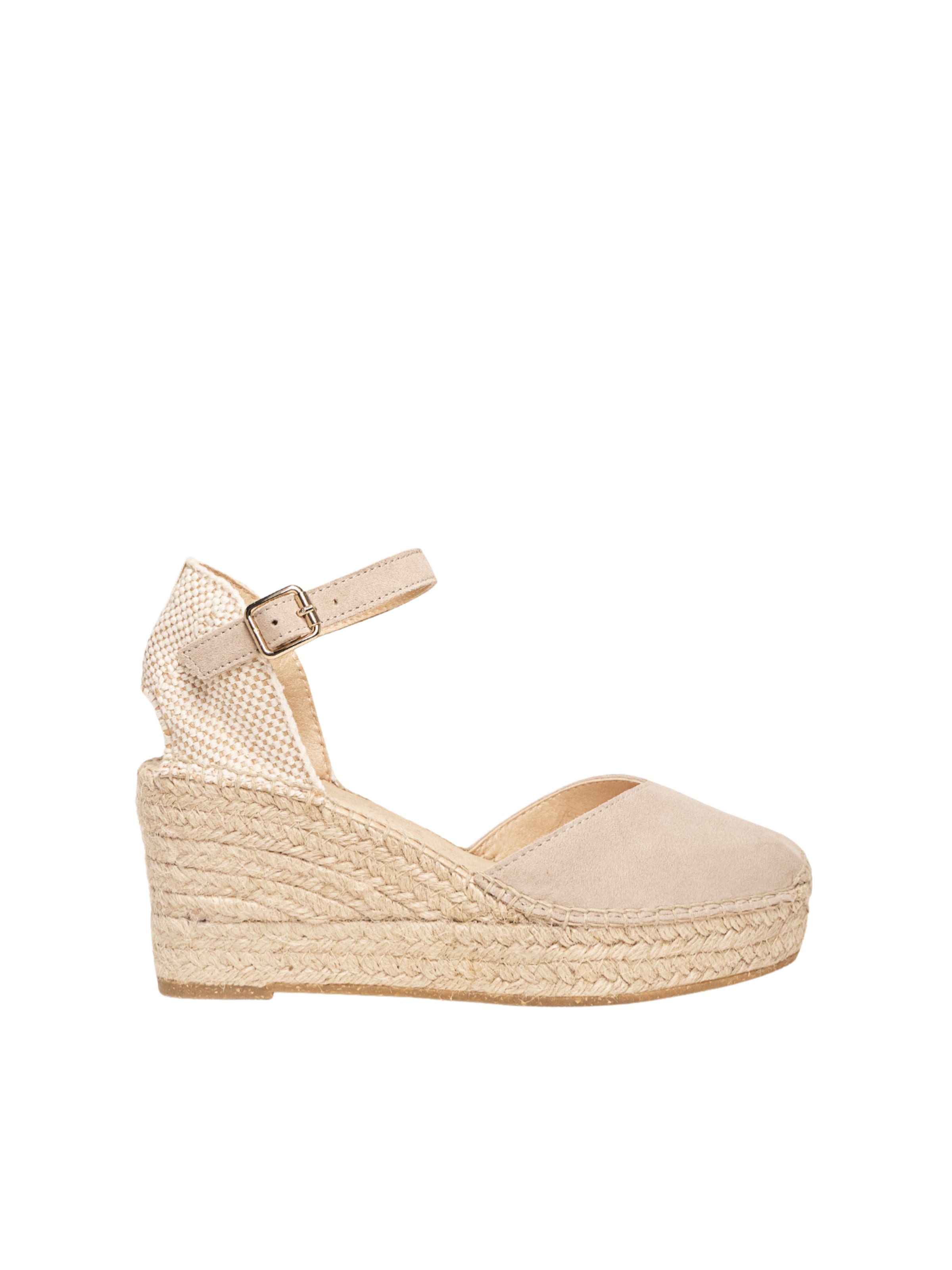 Alhamas - Sandalias 'Alpargata Cuña 8 cm' en gris: frente