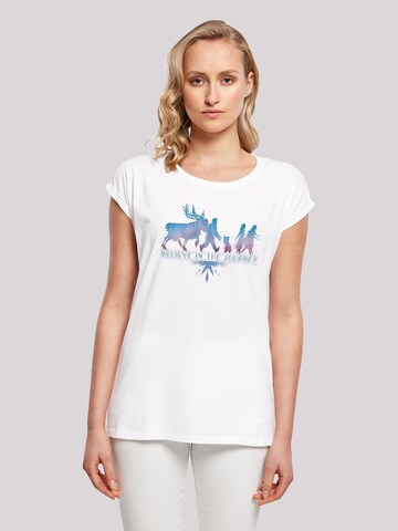 F4NT4STIC Shirt 'Disney Frozen 2 Believe In The Journey' in White: front