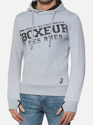 Boxeur des Rues Sweatshirt 'Hooded Sweatshirt with Thumb Openings' in Grau