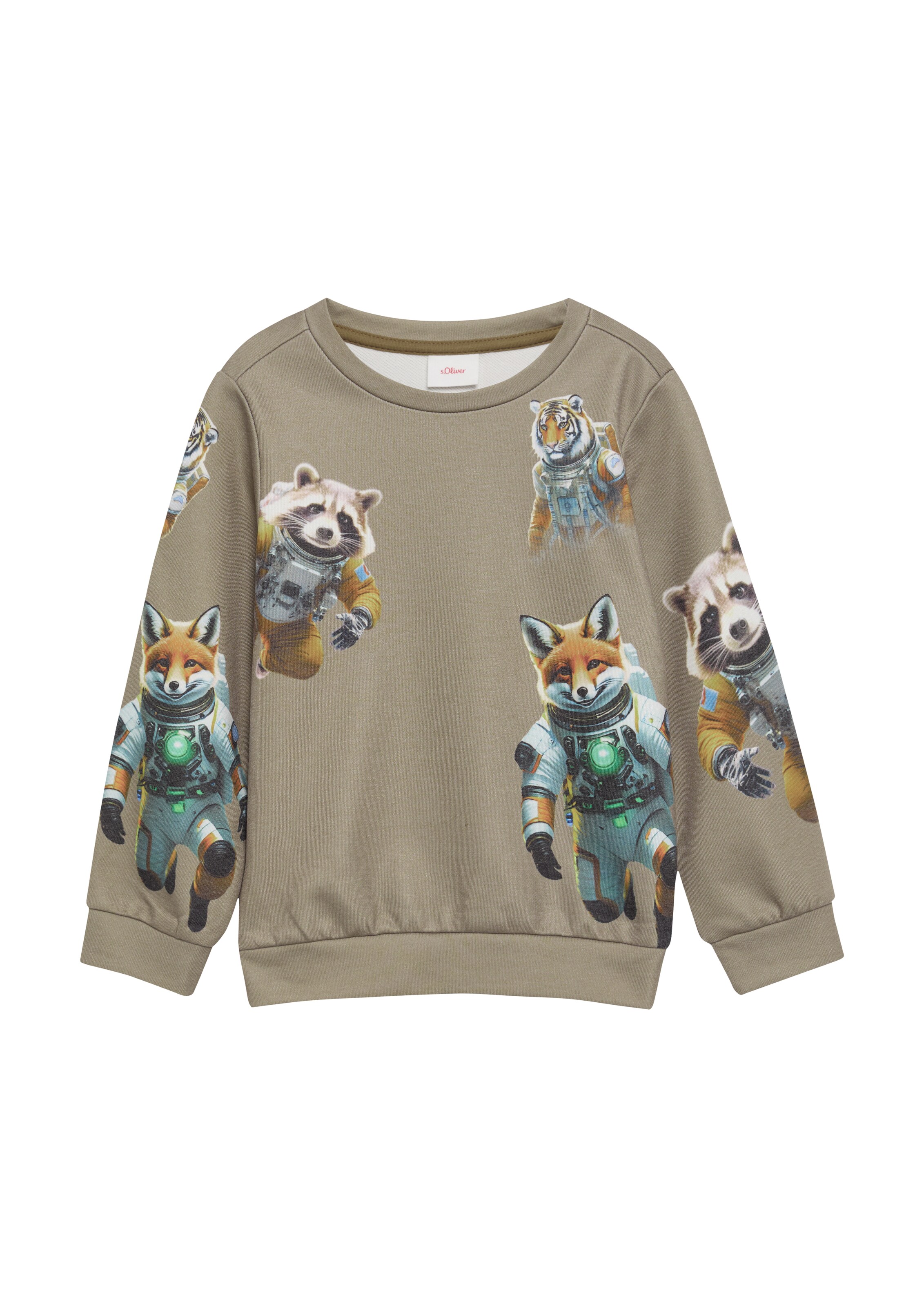 s.Oliver Sweatshirt in Beige: voorkant