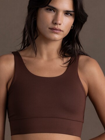 Hey Honey Bralette Sports Bra 'Unicolor' in Brown: front