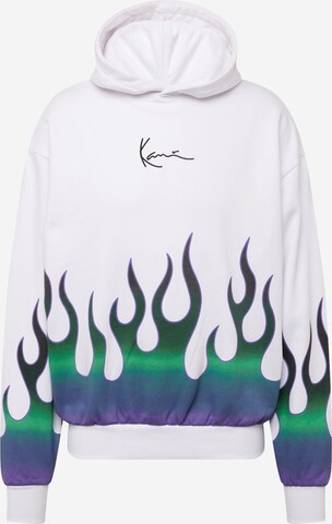 Karl KaniSweater majica - bijela boja: prednji dio