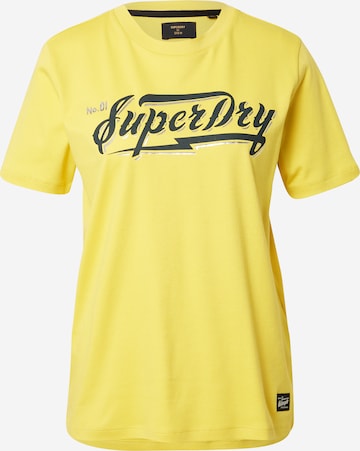 Superdry T-Shirt in Gelb: predná strana