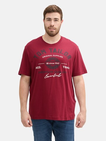 TOM TAILOR Men + Shirt in Rood: voorkant