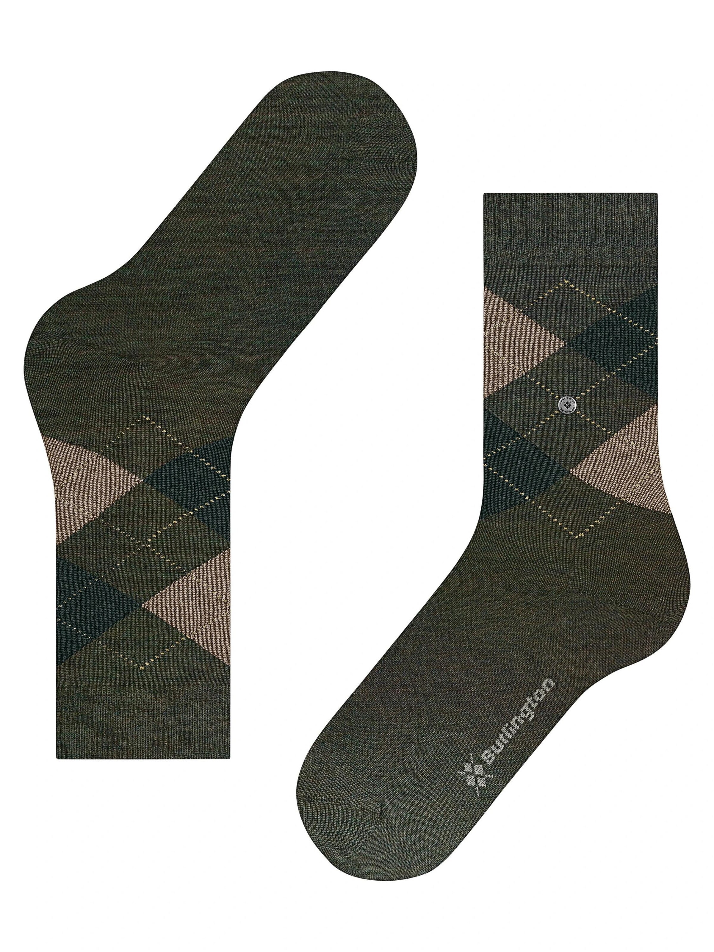 BURLINGTON Socks 'Melange Marylebone' in Green