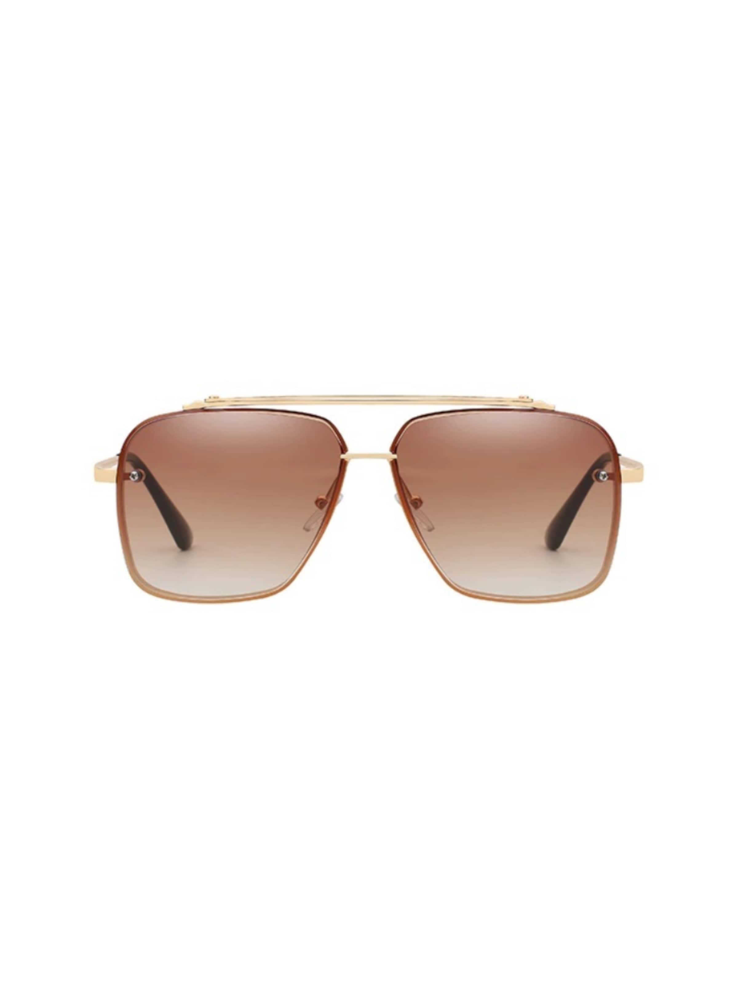 Lunettes de soleil VEYREY en marron : devant
