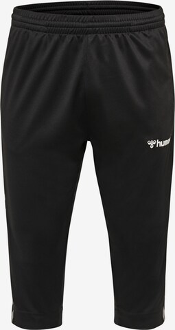 Hummel Regular Workout Pants in Black: front